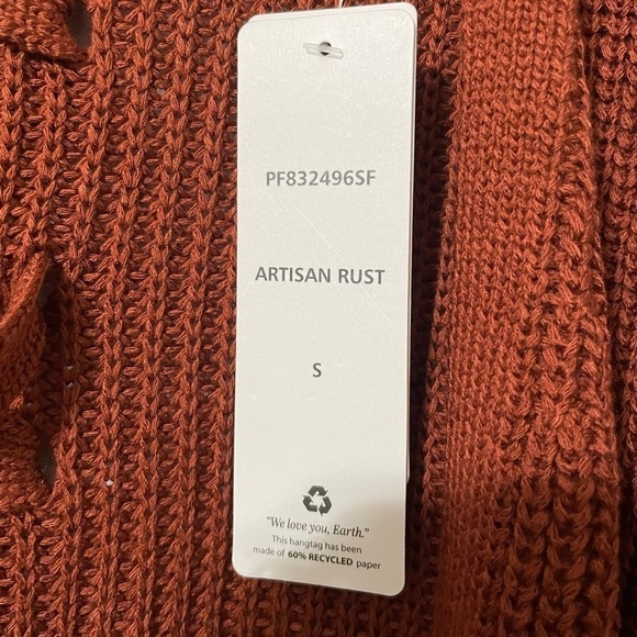 Pinque Women’s NWT Jamelya Braided Back Design High Low Open Cardigan Small - Picture 6 of 12